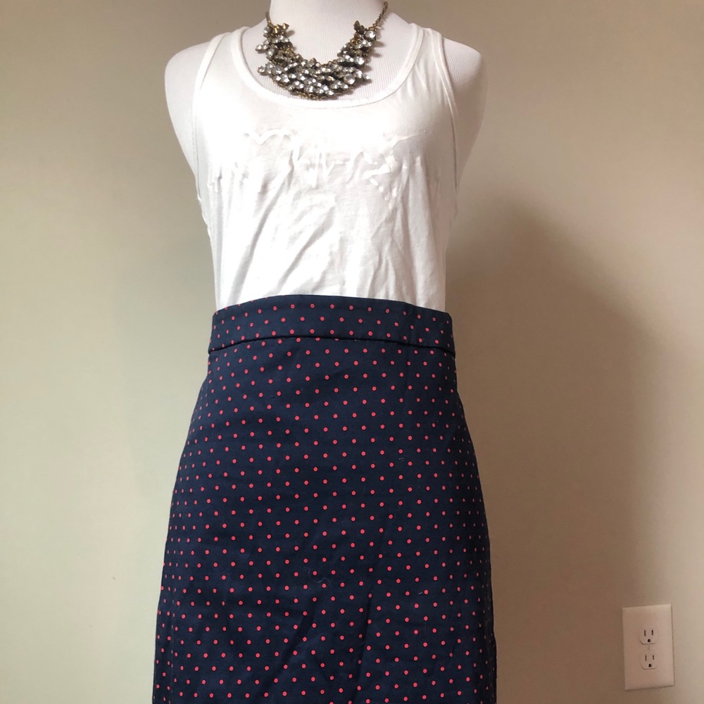 Jcrew pencil skirt polka dot